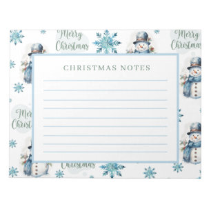 Christmas Snowman Notepad