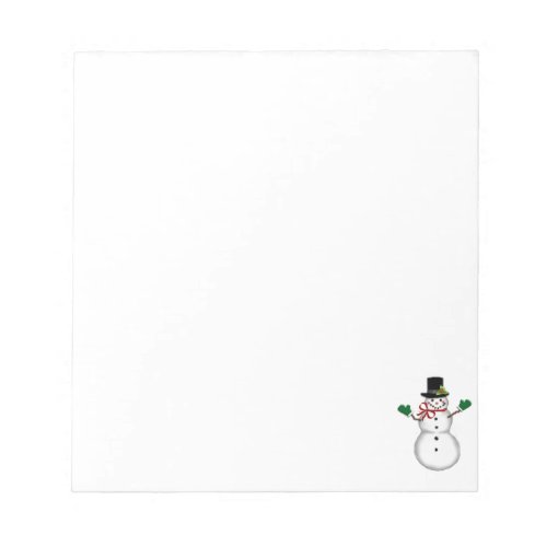 Christmas Snowman Notepad