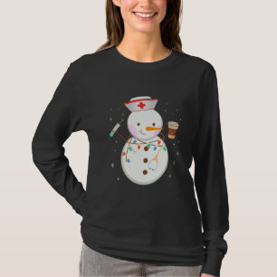 Christmas Snowman Nurses Medical Team ER NICU T-Shirt