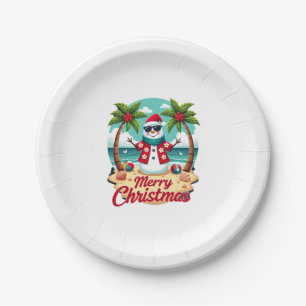 christmas Snowman Paper Plates