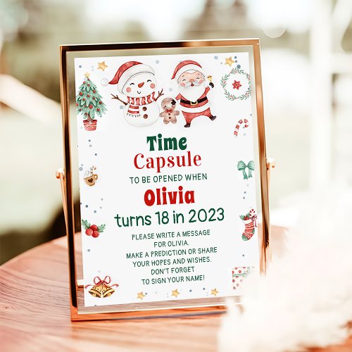  Christmas Snowman Party Capsule Sign