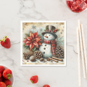 Christmas Snowman Party Napkins
