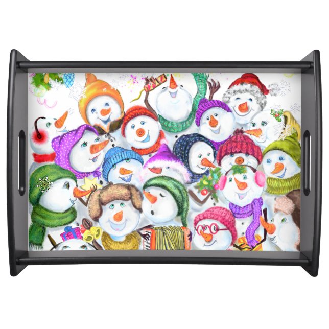 Christmas Snowman Party Serving Tray (Front)