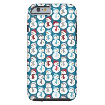 Christmas Snowman Pattern Tough Iphone 6 Case by Home_Sweet_Holiday at Zazzle