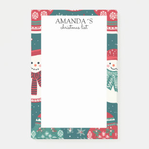 Christmas snowman pattern Notes