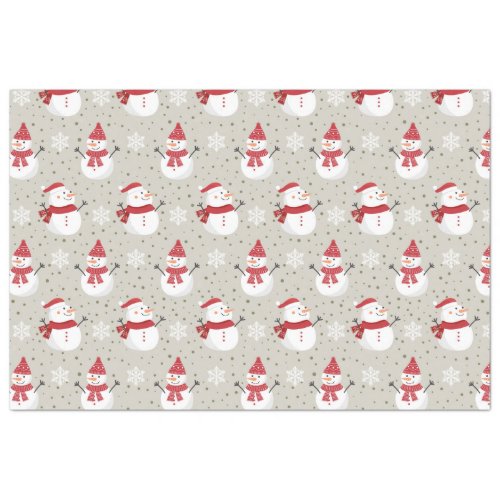 Christmas Snowman Patterns Design 6 Tissue Paper