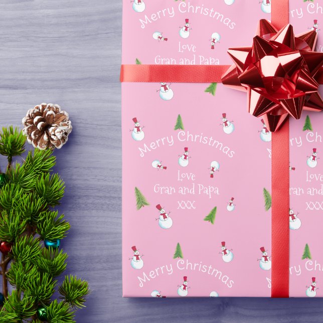  Christmas Snowman Personalized Wrapping Paper (Creator Uploaded)