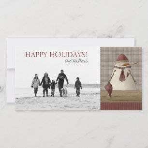 Christmas Snowman Photo Cards