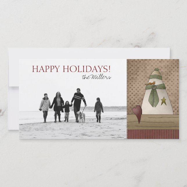 Christmas Snowman Photo Cards (Front)