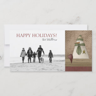 Christmas Snowman Photo Cards