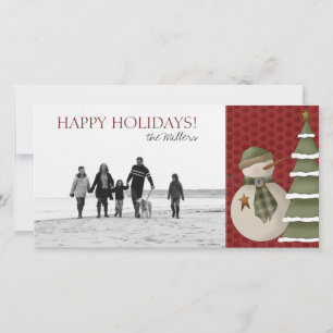 Christmas Snowman Photo Cards