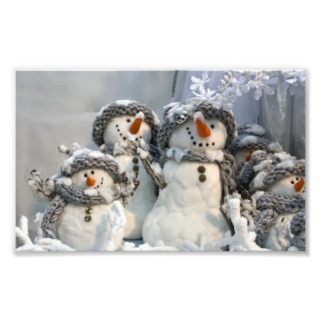 Christmas snowman photo enlargement (Front)