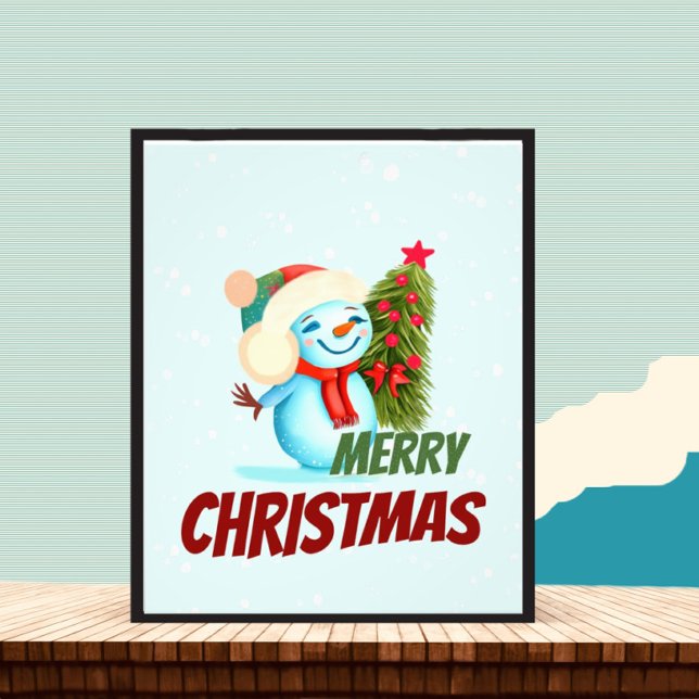 Christmas snowman photo print (Creator Uploaded)