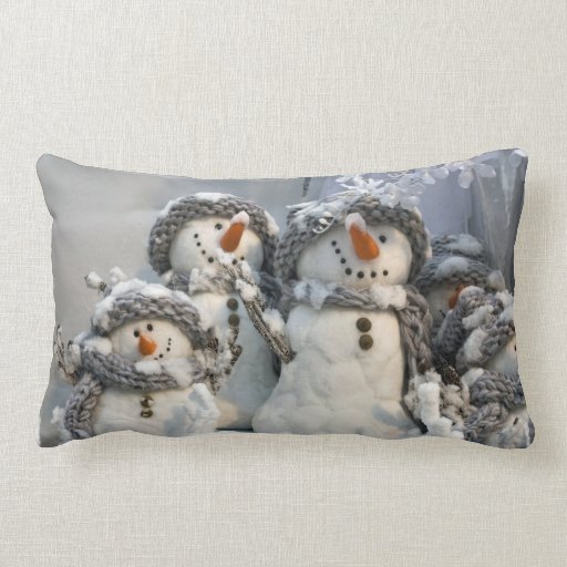 Christmas snowman pillow | Zazzle