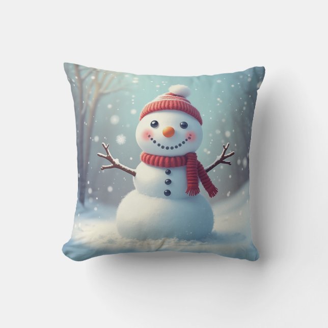 Christmas Snowman Pillow (Front)