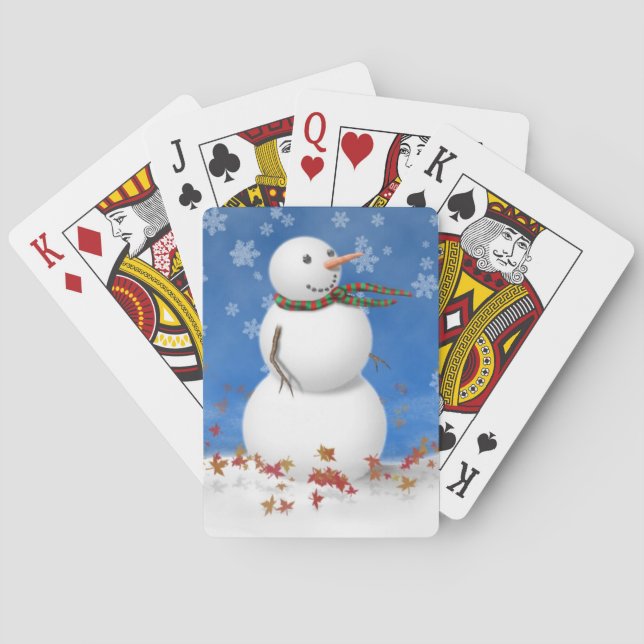 Christmas Snowman Poker Cards (Back)