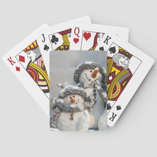 Christmas snowman poker cards (Back)