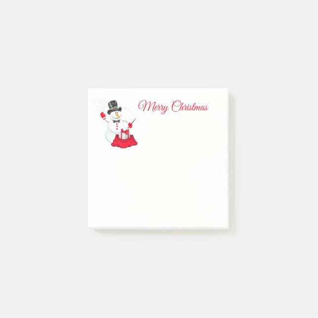 Christmas Snowman Post It Notes (Front)