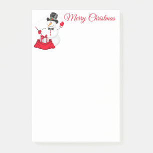 Christmas Snowman Post It Notes