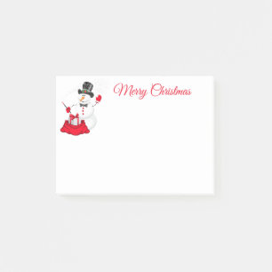 Christmas Snowman Post It Notes