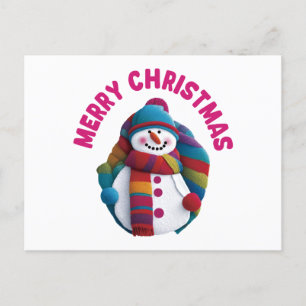 Christmas Snowman Postcard