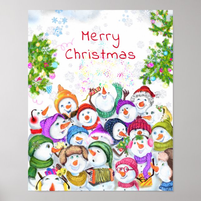 Christmas Snowman Poster (Front)