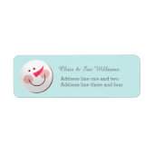 Christmas Snowman Return Address Label | Zazzle