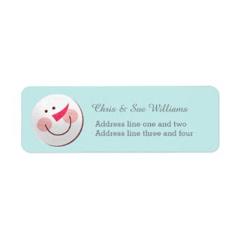 Christmas Snowman Return Address Label | Zazzle