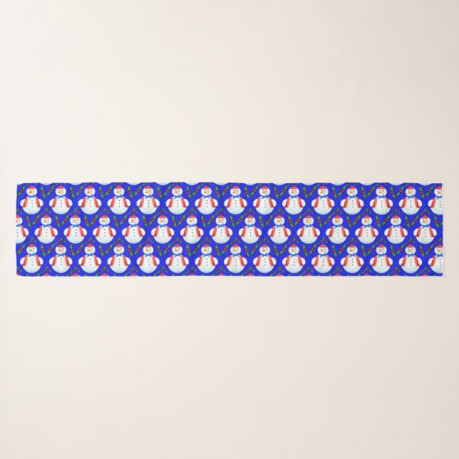 christmas snowman scarf (Front (Horizontal))