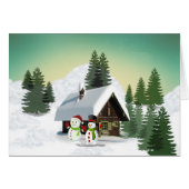 Christmas Snowman Scene (Front Horizontal)