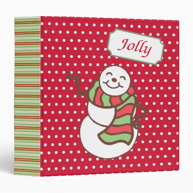 Christmas Snowman Scrapbook Binder (Front/Spine)