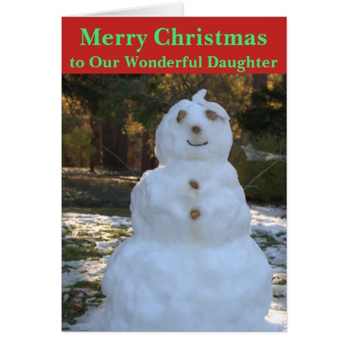 Christmas Snowman Seashell Daughter Card