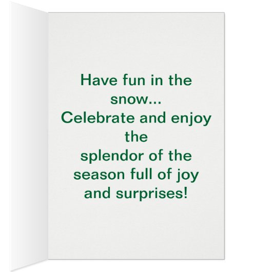 Christmas Snowman Seashell Daughter Card (Inside (Right))