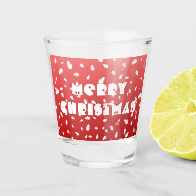 Christmas Snowman Shot Glass (Front)