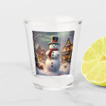 Christmas Snowman Shot Glass<br><div class="desc">christmas snowman shot glass</div>