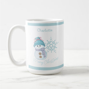 Christmas Snowman Snowflake Cute Coffee Mug