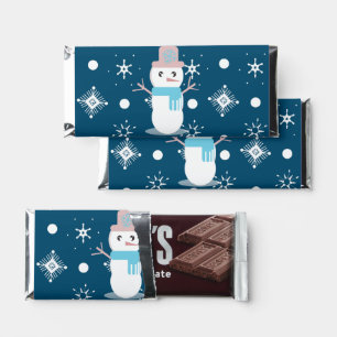 Christmas Snowman Snowflakes Hershey Bar Favors