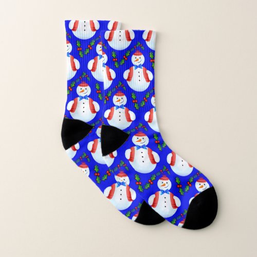christmas snowman socks