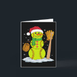 Christmas Snowman Softball Pitcher Boys Kids Teens Card<br><div class="desc">Christmas Snowman Softball Pitcher Boys Kids Teens Xmas</div>