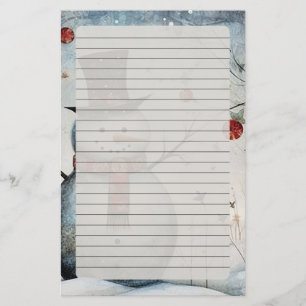Christmas Snowman Stationery