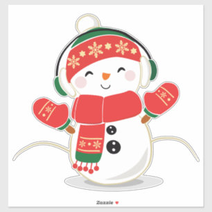 Christmas Snowman Sticker