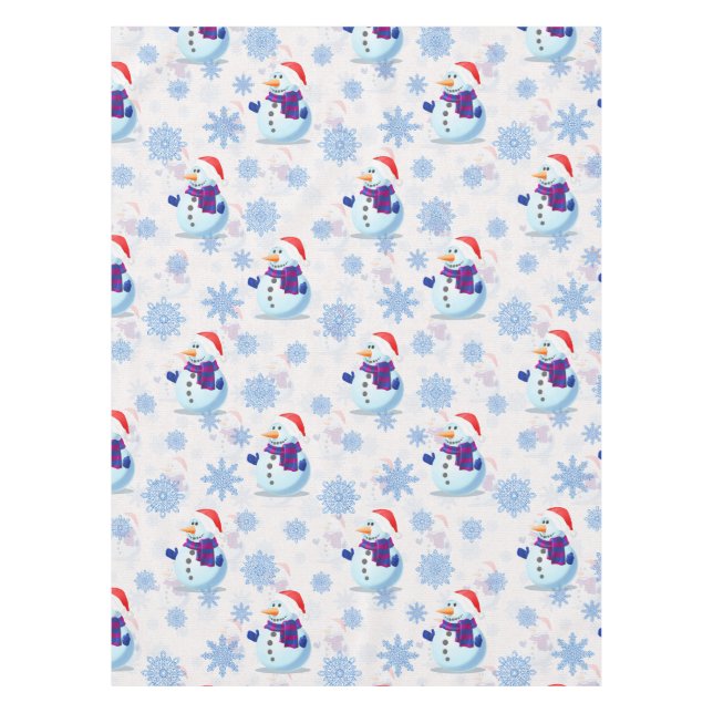 Christmas Snowman Surface Pattern  Tablecloth (Front)