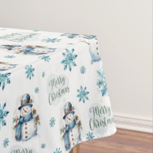 Christmas Snowman Table Cloth