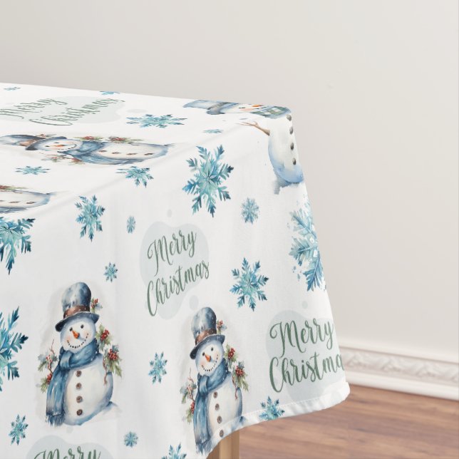 Christmas Snowman Table Cloth (In Situ)