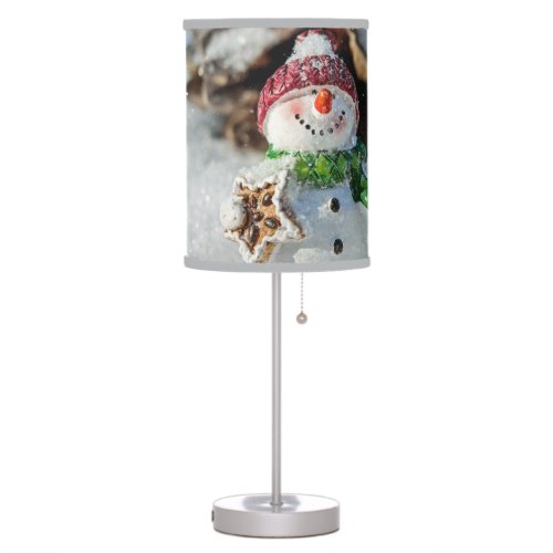 Christmas Snowman Table Lamp