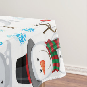 Christmas Snowman Tablecloth