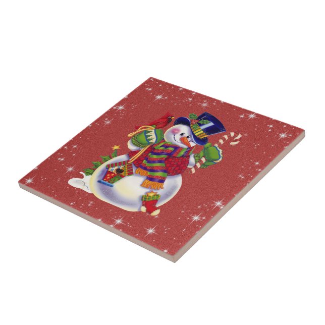 Christmas Snowman tile (Side)