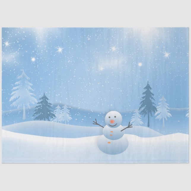 Christmas Snowman Tissue Paper (Front)