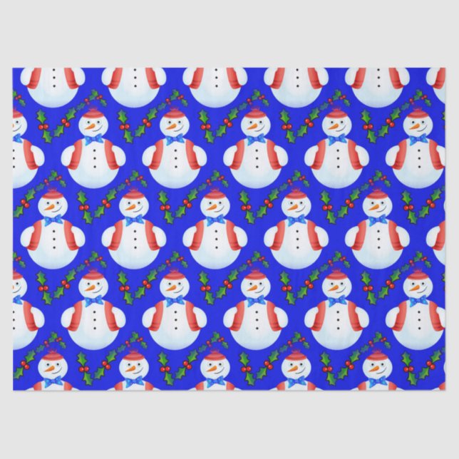 christmas snowman tissue paper (Front)