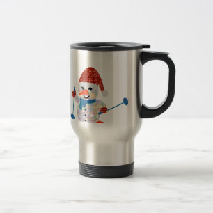 christmas snowman travel mug